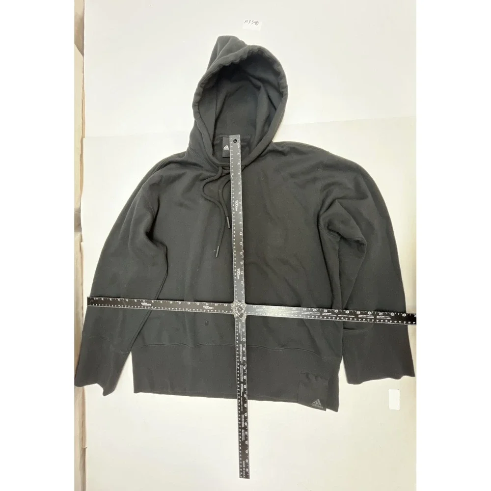 Adidas Mens‎ Black Pullover Hoodie Solid Long Sleeve Sweatshirt Size M